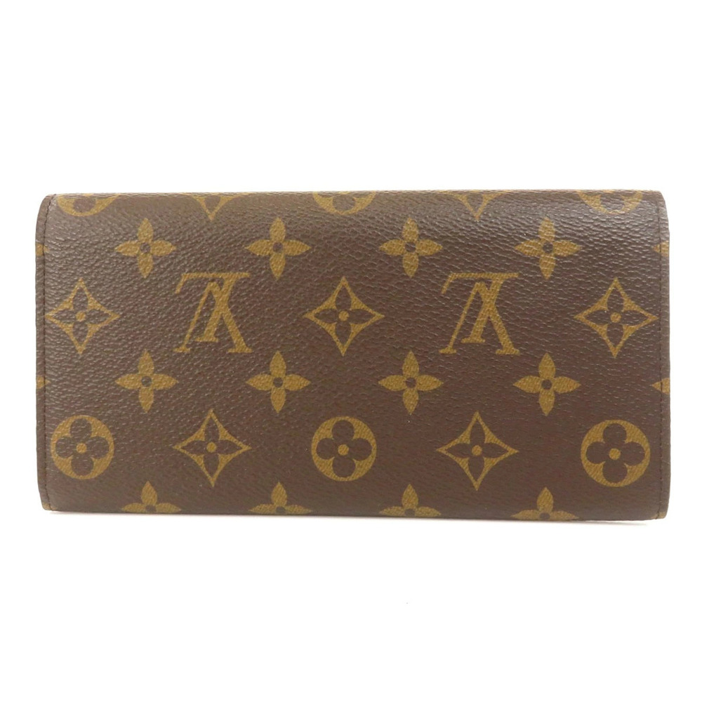 Louis Vuitton Long Wallet Canvas Monogram Emilie Portefeuille Brown